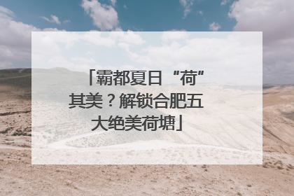 霸都夏日“荷”其美？解锁合肥五大绝美荷塘