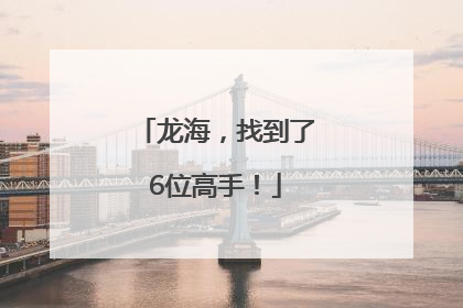龙海，找到了6位高手！