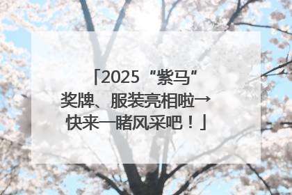 2025“紫马”奖牌、服装亮相啦→快来一睹风采吧！