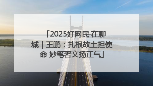 2025好网民·在聊城｜王鹏：扎根故土担使命 妙笔著文扬正气