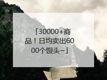 30000+商品！日均卖出6000个馒头~