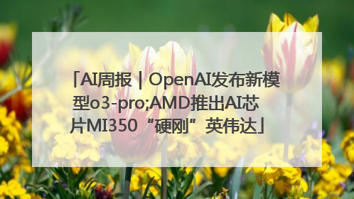AI周报｜OpenAI发布新模型o3-pro;AMD推出AI芯片MI350“硬刚”英伟达