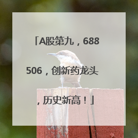 A股第九，688506，创新药龙头，历史新高！